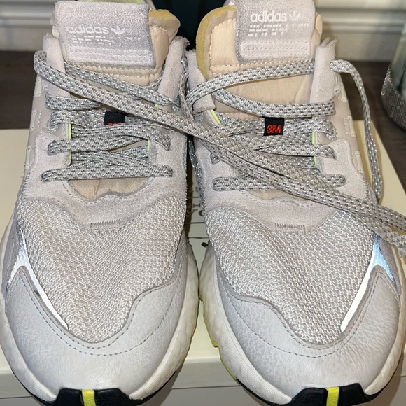 Adidas Light Gray and White Sneakers - Picture 3 of 3